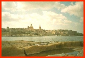 Valletta - seen from the rocks near Sliema.